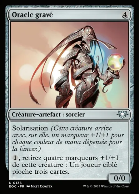 Oracle gravé, carte Magic EOC 136 — extension Edge of Eternities Commander