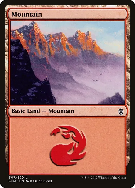 Montagne, carte Magic CMA 307 — extension Commander Anthology