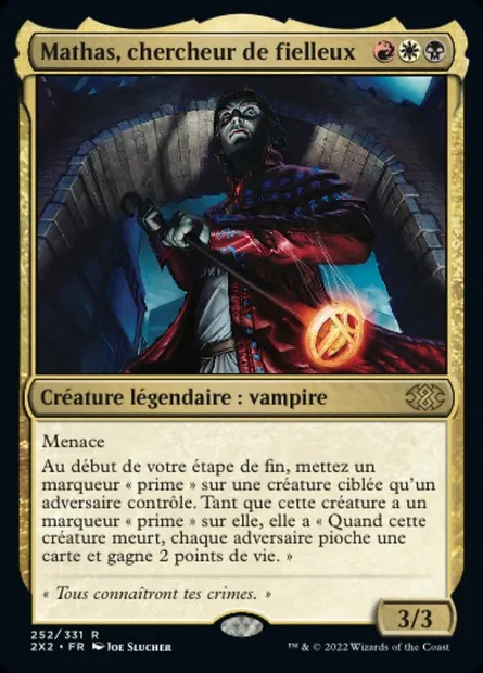 Mathas, chercheur de fielleux, carte Magic 2X2 252 — extension Double Masters 2022