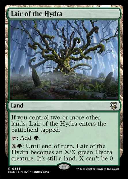 Lair of the Hydra, Magic card M3C 353 — Modern Horizons 3 Commander set