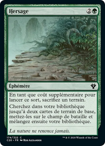 Hersage, carte Magic C20 174 — extension Commander 2020