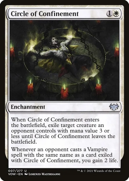 Circle of Confinement, Magic card VOW 7 — Innistrad: Crimson Vow set