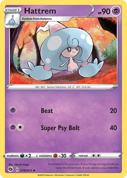Hattrem, Pokémon card CPA 19 — Champion's Path set