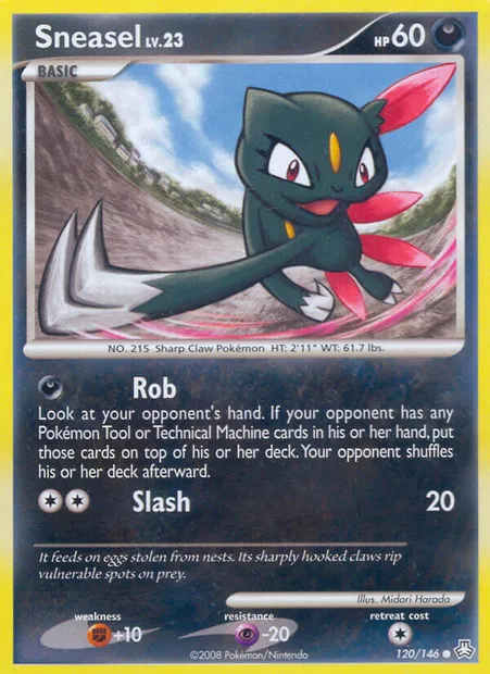 Sneasel, Pokémon card LA 120 — Legends Awakened set