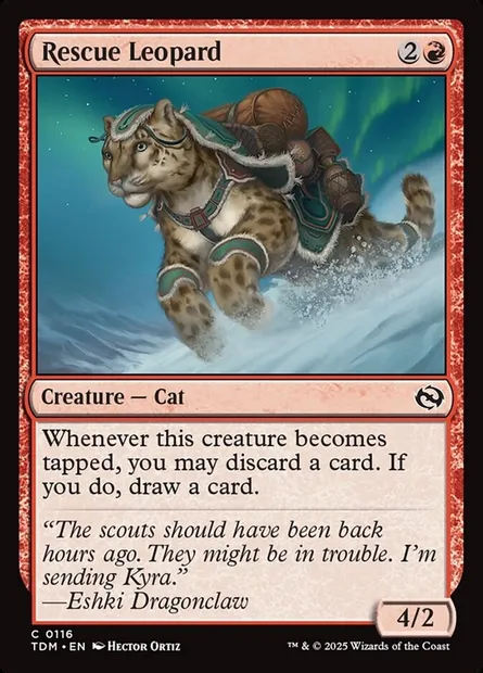 Rescue Leopard, Magic card TDM 116 — Tarkir: Dragonstorm set