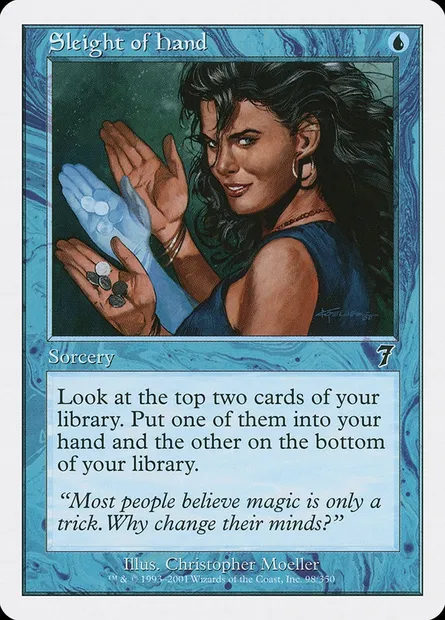 Sleight of Hand, Magic card 7ED 98 — Seventh Edition set