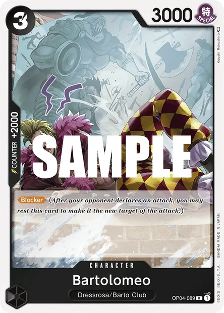 Bartolomeo, carte One Piece OP04-089 — extension KINGDOMS OF INTRIGUE