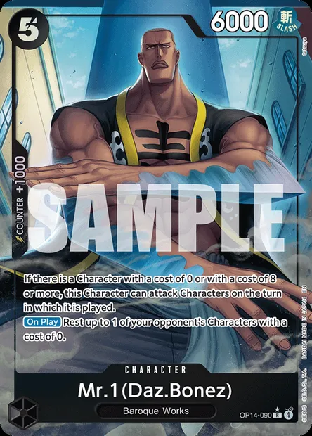 Mr.1(Daz.Bonez), One Piece card OP14-090 — THE AZURE SEA’S SEVEN set