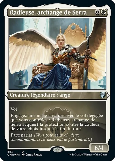 Radieuse, archange de Serra, carte Magic CMR 553 — extension Commander Legends
