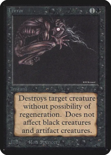 Terror, Magic card LEA 130 — Limited Edition Alpha set