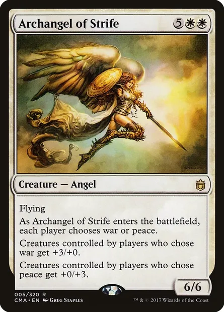Archange de la discorde, carte Magic CMA 5 — extension Commander Anthology