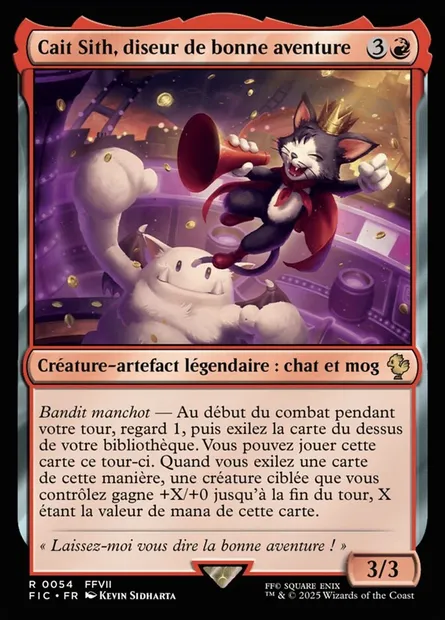 Cait Sith, diseur de bonne aventure, carte Magic FIC 54 — extension Final Fantasy Commander