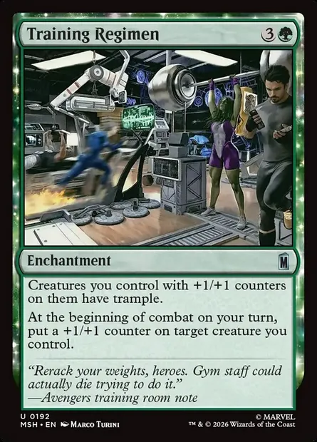 Training Regimen, Magic card MSH 192 — Marvel Super Heroes set