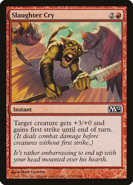 Slaughter Cry, Magic card M12 155 — Magic 2012 set