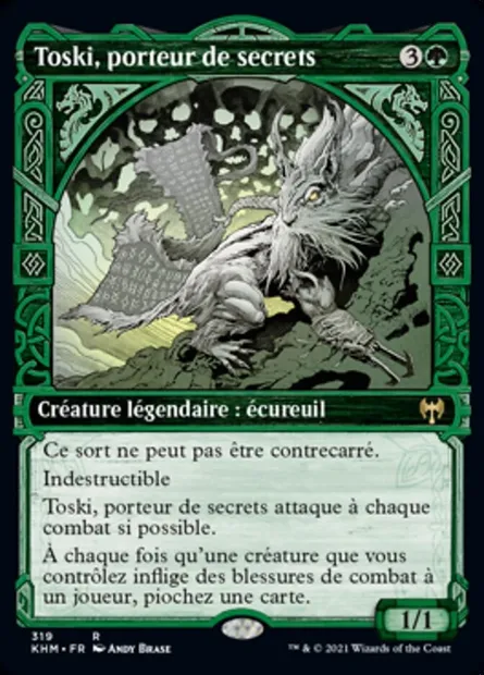 Toski, porteur de secrets, carte Magic KHM 319 — extension Kaldheim