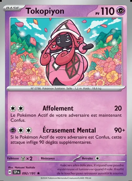 Tokopiyon, carte Pokémon SSP 092 — extension Étincelles Déferlantes