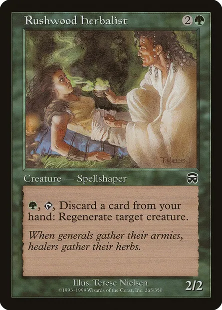 Herboriste de Paillebois, carte Magic MMQ 265 — extension Masques de Mercadia