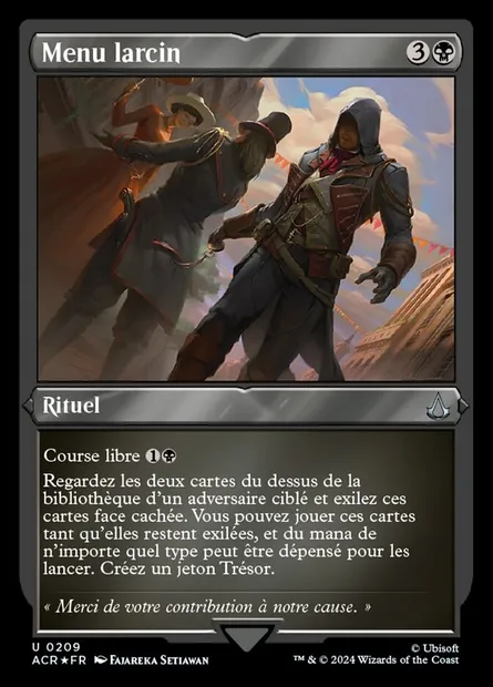 Menu larcin, carte Magic ACR 209 — extension Assassin's Creed