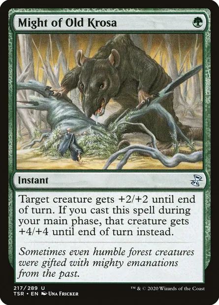 Might of Old Krosa, Magic card TSR 217 — Time Spiral Remastered set