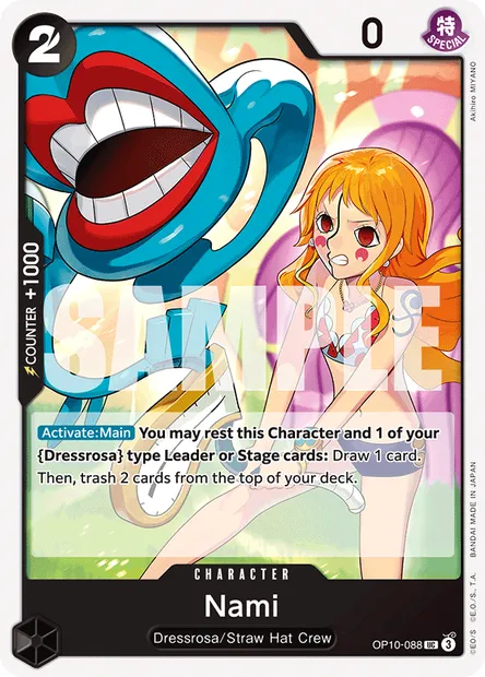 Nami, One Piece card OP10-088 — ROYAL BLOOD set