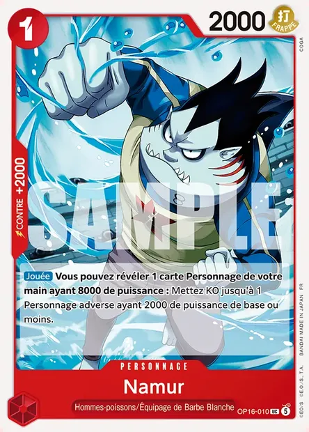 Namur, carte One Piece OP16-010 — extension L'HEURE DE LA BATAILLE DÉCISIVE