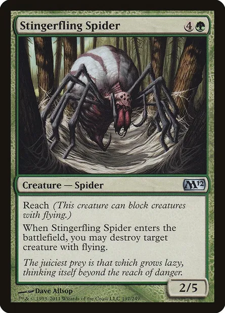 Stingerfling Spider, Magic card M12 197 — Magic 2012 set