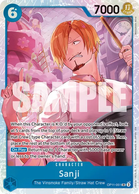 Sanji, One Piece card OP11-051 — A FIST OF DIVINE SPEED set