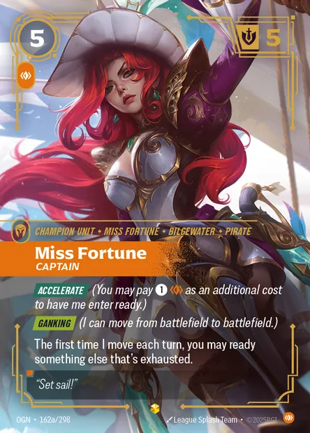 Miss Fortune, Riftbound card OGN 162a — Origins set