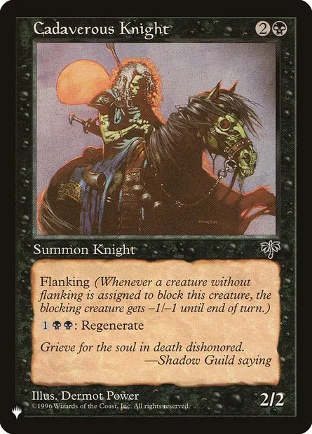 Cadaverous Knight, Magic card PLST MIR-110 — The List set