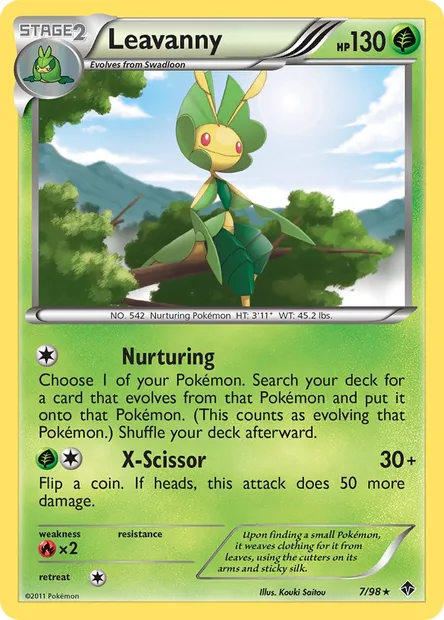 Leavanny, Pokémon card EPO 7 — Emerging Powers set