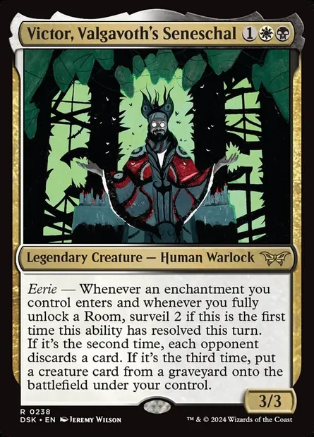 Victor, Valgavoth's Seneschal, Magic card DSK 238 — Duskmourn: House of Horror set