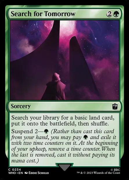 Search for Tomorrow, Magic card WHO 234 — Doctor Who set