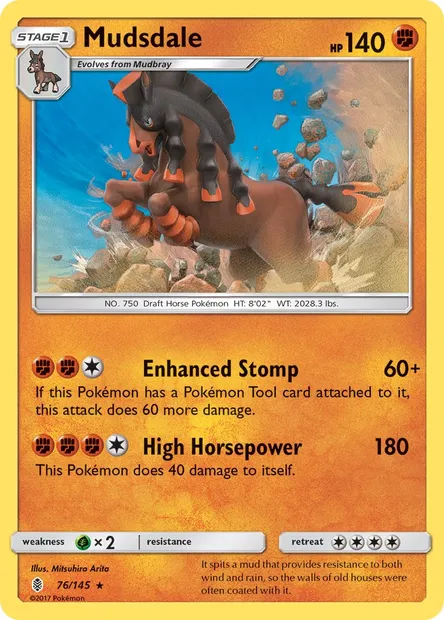 Mudsdale, Pokémon card GRI 76 — Guardians Rising set