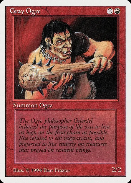 Gray Ogre, Magic card SUM 157 — Summer Magic / Edgar set