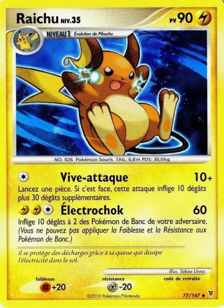 Raichu, carte Pokémon SV 77 — extension Vainqueurs Suprêmes