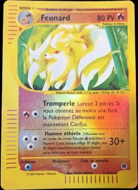 Feunard, carte Pokémon EX 21 — extension Expedition