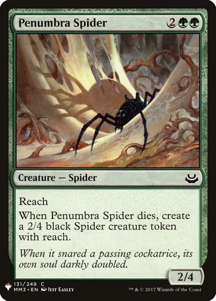 Penumbra Spider, Magic card PLST MM3-131 — The List set