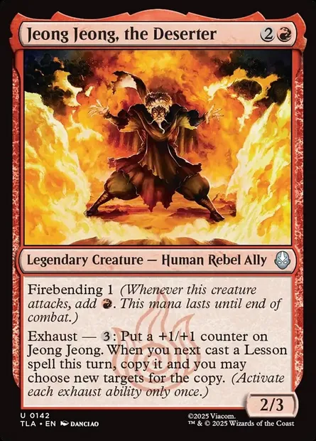 Jeong Jeong, the Deserter, Magic card TLA 142 — Avatar: The Last Airbender set