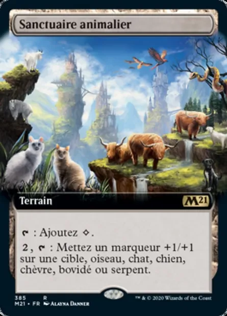 Sanctuaire animalier, carte Magic M21 385 — extension Core Set 2021