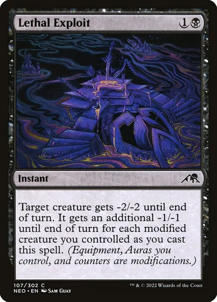 Lethal Exploit, Magic card NEO 107 — Kamigawa: Neon Dynasty set