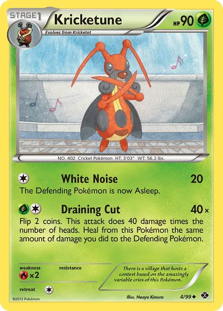 Kricketune, Pokémon card NXD 4 — Next Destinies set
