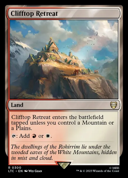 Clifftop Retreat, Magic card LTC 300 — Tales of Middle-earth Commander set