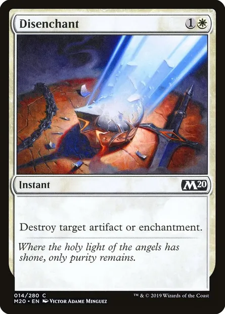 Disenchant, Magic card M20 14 — Core Set 2020 set