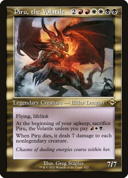 Piru, the Volatile, Magic card MH2 422 — Modern Horizons 2 set