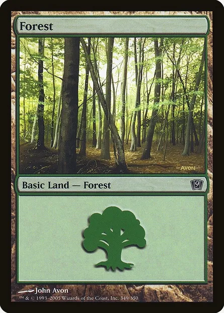 Forest, Magic card 9ED 349★ — Ninth Edition set