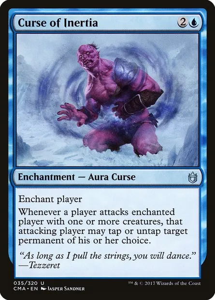 Malédiction d'inertie, carte Magic CMA 35 — extension Commander Anthology