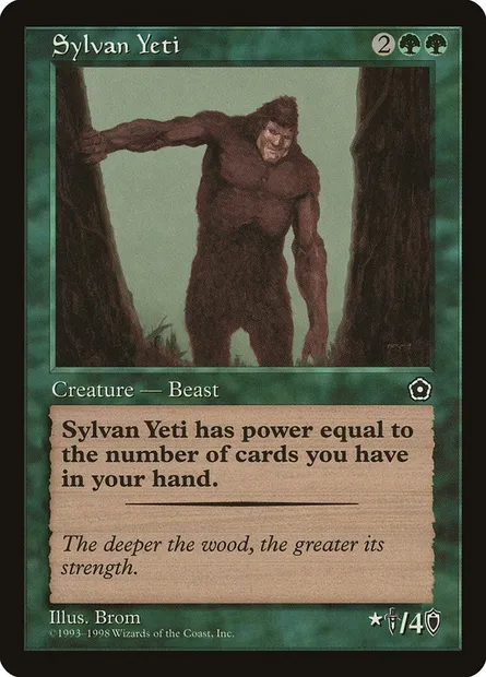 Sylvan Yeti, Magic card P02 147 — Portal Second Age set