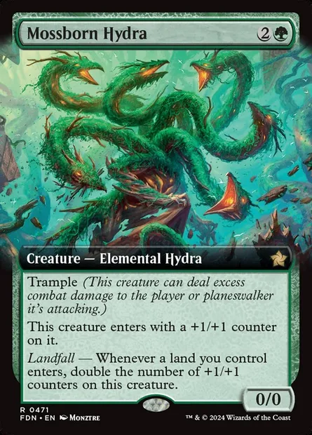 Mossborn Hydra, Magic card FDN 471 — Foundations set