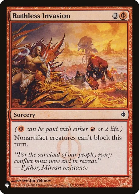 Impitoyable invasion, carte Magic PLST NPH-93 — extension The List
