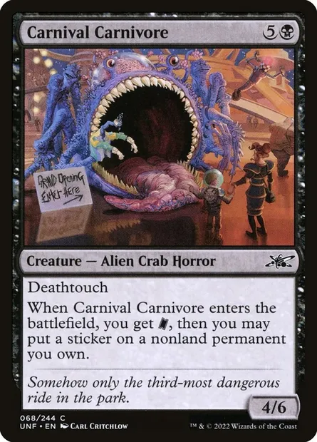 Carnival Carnivore, Magic card UNF 68 — Unfinity set